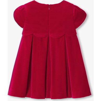 Velvet Baby Dress, Red - Dresses - 2