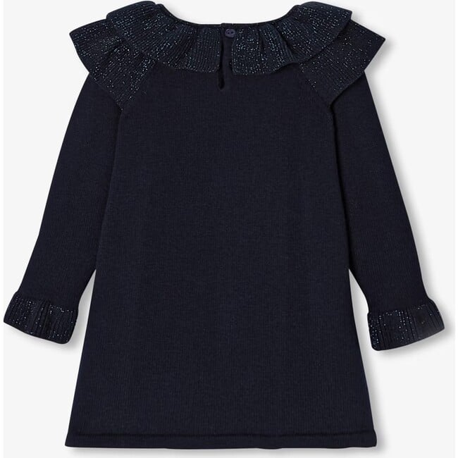 Baby Dress Long Sleeve, Navy - Dresses - 2