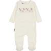 Girls Winter Garden Embroidered Long Sleeve Footie, Cream - Footie Pajamas - 1 - thumbnail