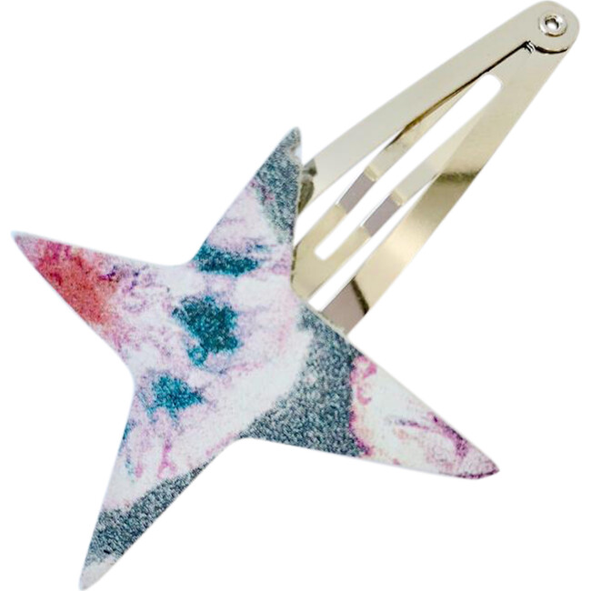 Tie Dye Team Amulet Hair Pin, Gray  Flower - Hair Accessories - 1