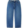 Boys Relaxed Straight Denim Pants, Blue - Pants - 1 - thumbnail