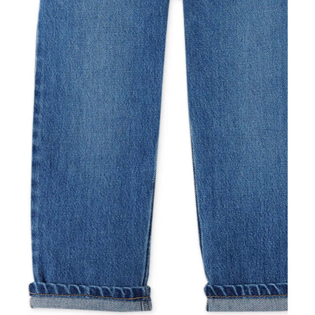 Boys Relaxed Straight Denim Pants, Blue - Pants - 4