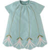 Baby Girls Velvet Dress With Embroidery Details, Blue - Dresses - 1 - thumbnail