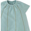 Baby Girls Velvet Dress With Embroidery Details, Blue - Dresses - 3