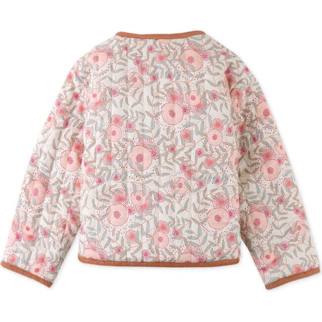 Baby Girls Reversible Floral Print Jacket, Pink - Jackets - 3