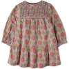 Baby Girls Floral Tiered Dress With Smocking Contrast Binding, Multi - Dresses - 1 - thumbnail