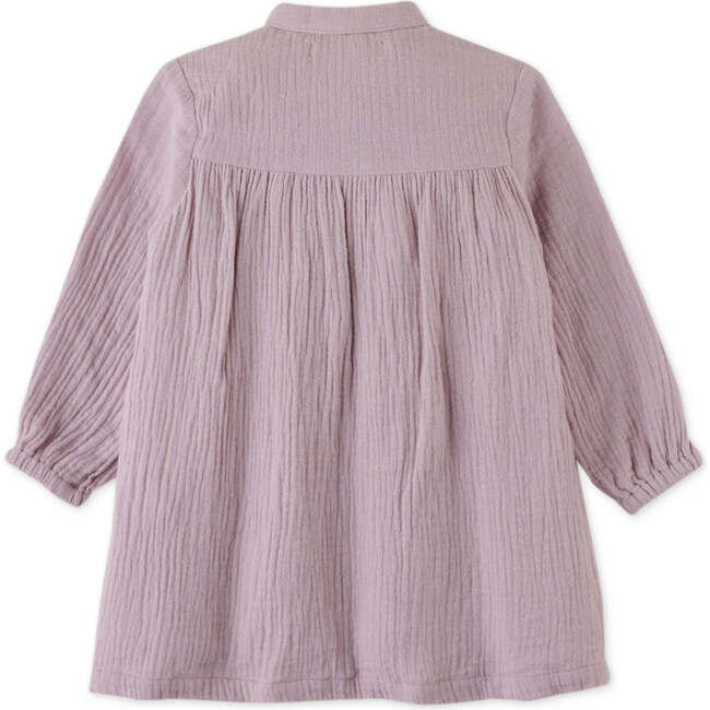 Baby Girls Prairie Dress With Decorative Smocking, Purple - Dresses - 2