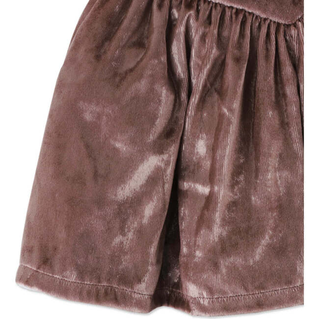 Girls Lurex Velvet Pull On Skirt With Yoke, Metallic - Skirts - 4