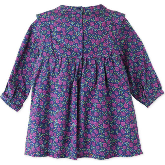 Baby Girls Floral Dress With Contrast Smocking Details, Multi - Dresses - 2