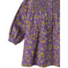 Baby Girls Floral Print Dress With Smockings, Purple - Dresses - 4