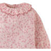 Baby Girls Ditsy Floral Print Blouse With Embroidery On Collar, Pink - Blouses - 3