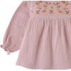 Baby Girls Blouse With Ruffles & Embroidery Details, Purple - Blouses - 4