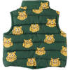 Baby Boys Tiger Heads All Over Print Reversible Vest, Green - Vests - 3