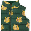 Baby Boys Tiger Heads All Over Print Reversible Vest, Green - Vests - 5