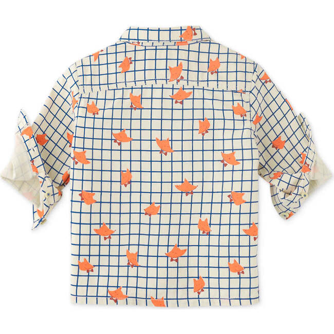 Baby Boys Fox Grid Print Shirt, Multi - Button Downs - 2