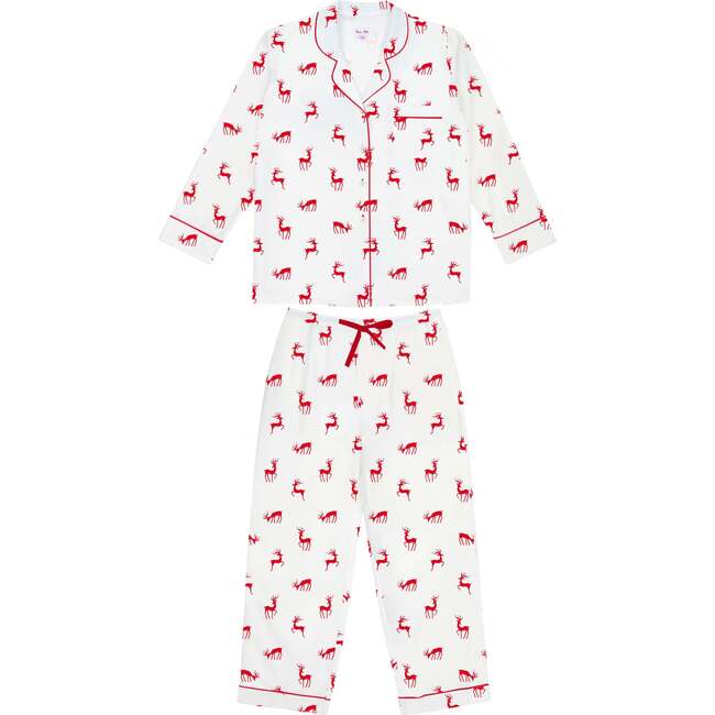 Women's Reindeer Red Long PJ Set - Pajamas - 1