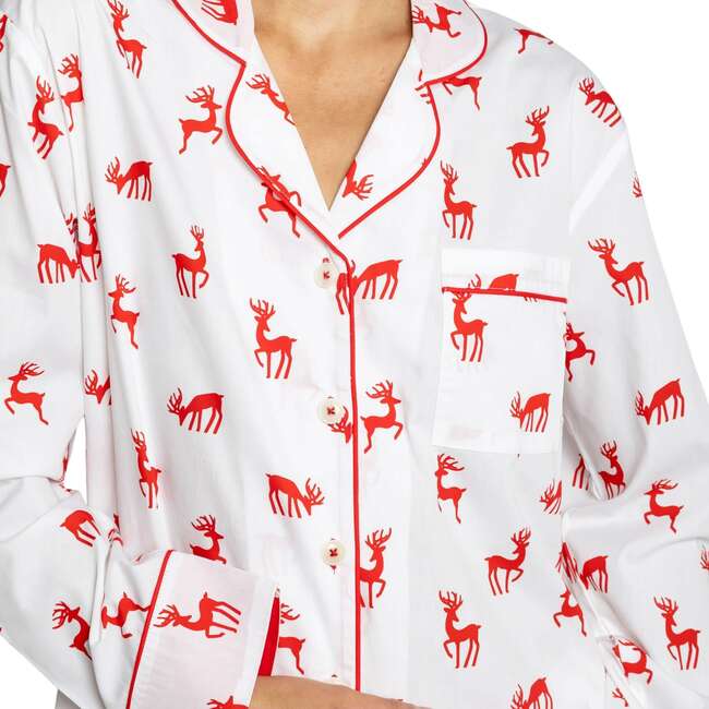 Women's Reindeer Red Long PJ Set - Pajamas - 3