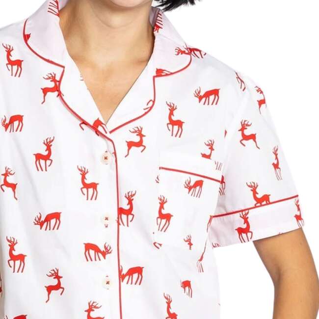 Women's Reindeer Red Short PJ Set - Pajamas - 3