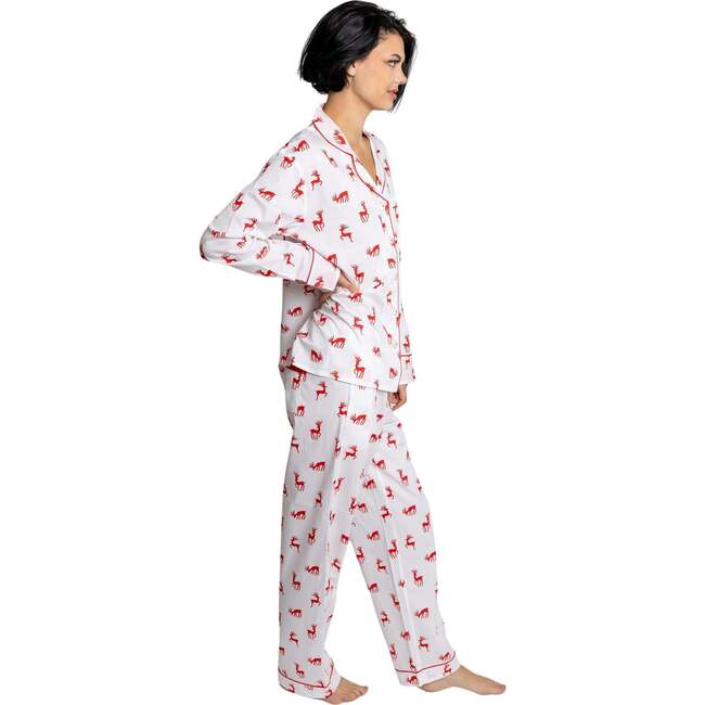 Women's Reindeer Red Long PJ Set - Pajamas - 6