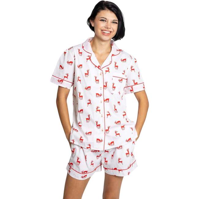 Women's Reindeer Red Short PJ Set - Pajamas - 4