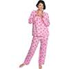 Women's Reindeer Pink Long PJ Set - Pajamas - 2