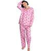 Women's Reindeer Pink Long PJ Set - Pajamas - 4