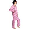 Women's Reindeer Pink Long PJ Set - Pajamas - 5