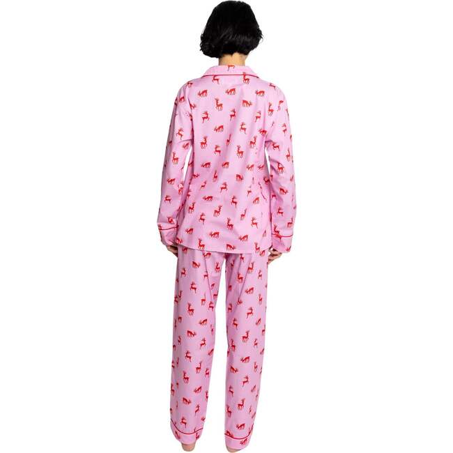 Women's Reindeer Pink Long PJ Set - Pajamas - 6