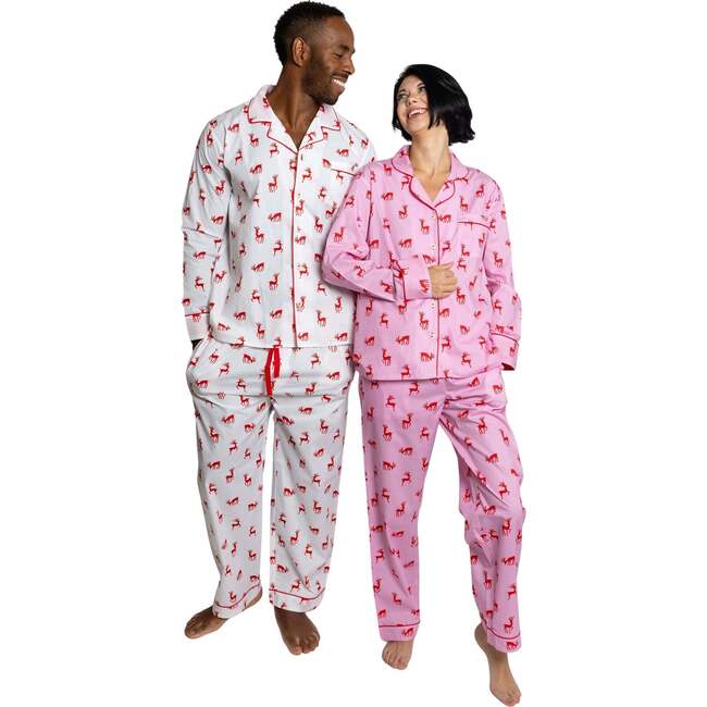 Women's Reindeer Pink Long PJ Set - Pajamas - 7