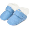 Mini Muni Wool Shearling Lined Velcro Strap Booties, Blue - Booties - 2