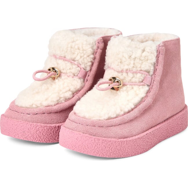 Aspen Shearling Boots, Pink & Milk - Boots - 2