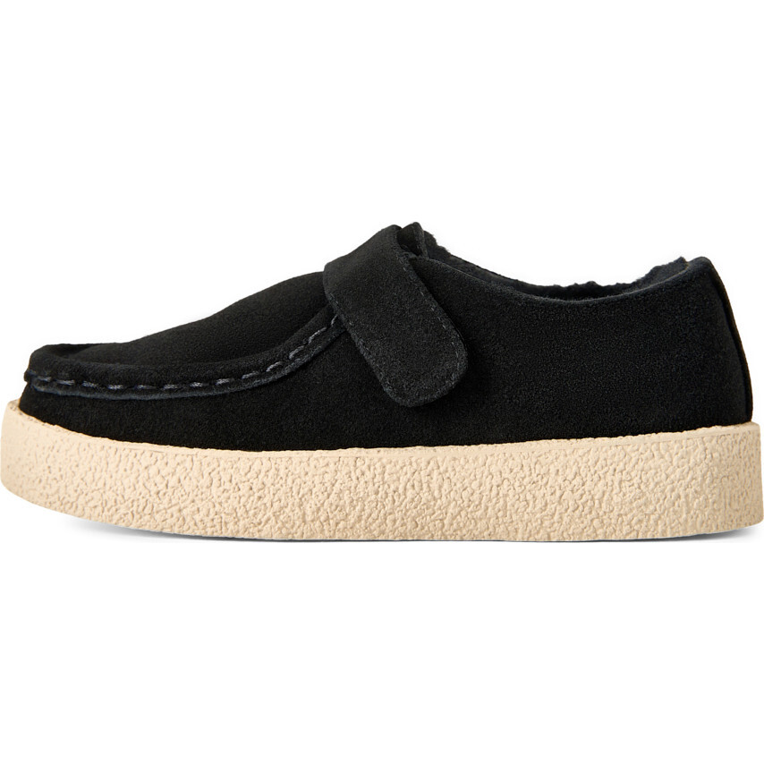 Liam Winter Soft Suede Velcro Strap Slip-On Boots, Black - Boots - 1