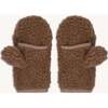 Kids Merino Wool Mittens 6y+, Teddy Brown - Gloves - 2