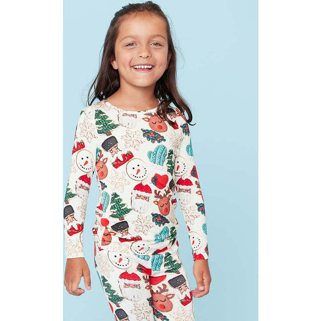 Kids Bamboo PJ Set, Frosted Cookies - Pajamas - 2