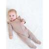 Addy Pointelle Flutter Sleeve Footed Romper, Wren - Footie Pajamas - 2