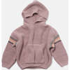 Chunky Ribbed Knit Long Sleeve Front Pocket Boxy Fit Hooded Sweater, Ash Rose - Sweatshirts - 3