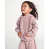 Chunky Ribbed Knit Long Sleeve Front Pocket Boxy Fit Hooded Sweater, Ash Rose - Sweatshirts - 6