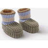 Chunky Ribbed Knit Anti-Grip Sole Slip-On Slippers, Olive & Multicolors - Slippers - 1 - thumbnail