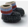 Chunky Ribbed Knit Anti-Grip Sole Slip-On Slippers, Black Melange & Multicolors - Slippers - 2