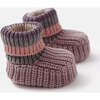 Chunky Ribbed Knit Anti-Grip Sole Slip-On Slippers, Ash Rose & Multicolors - Slippers - 3