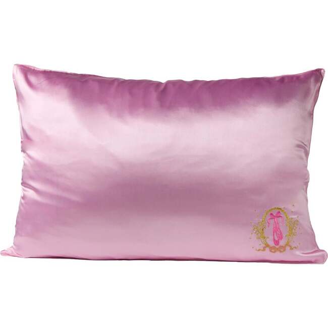 Standard Size Satin Embroidered Pillowcase, Ballet Shoes