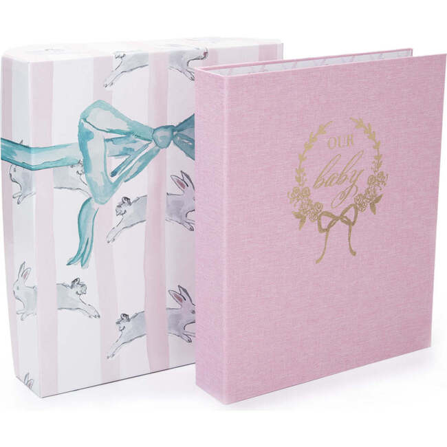 "Our Baby" Memory Book In Gift Box, Pink - Keepsakes & Mementos - 1