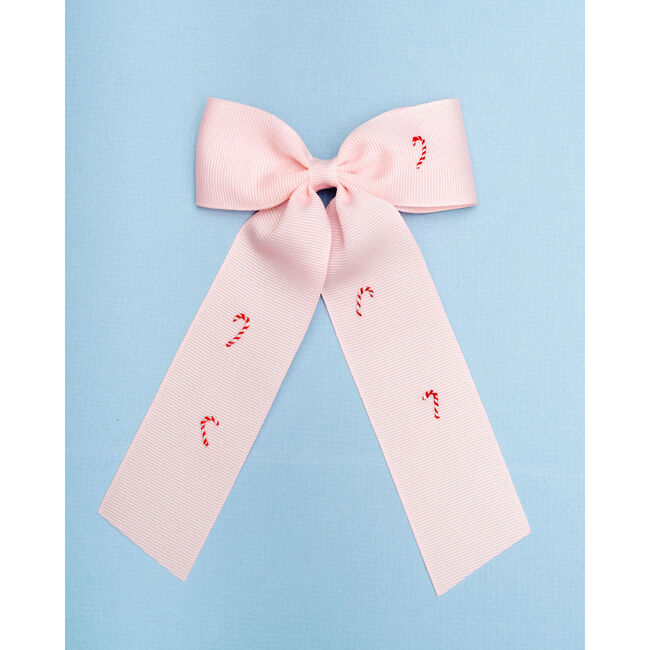 Candy Cane Village Medium Bow, Pink - Hair Accessories - 5