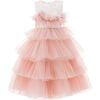 Madera Tiered Tulle Dress, Pink - Dresses - 1 - thumbnail