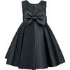 Hampton Double Bow Dress, Black - Dresses - 1 - thumbnail