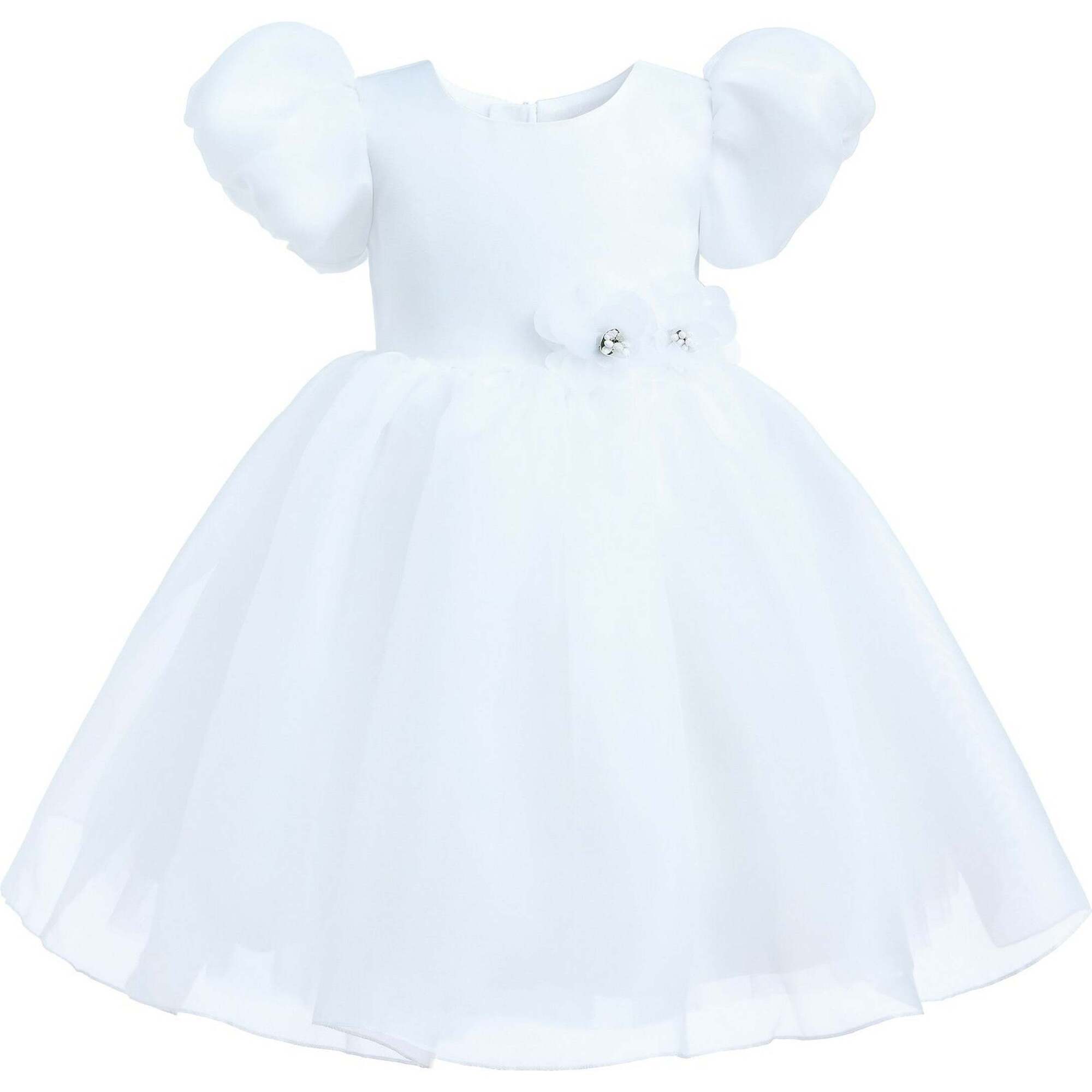 D'Amico Floral Teacup Dress, White - Dresses - 1