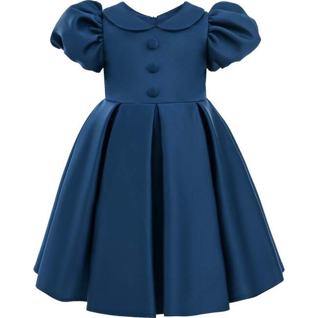 Barrymore Teacup Button Dress, Navy - Dresses - 1