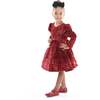 Merribrook Sequin Bow Dress, Red - Dresses - 2
