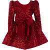 Merribrook Sequin Bow Dress, Red - Dresses - 4