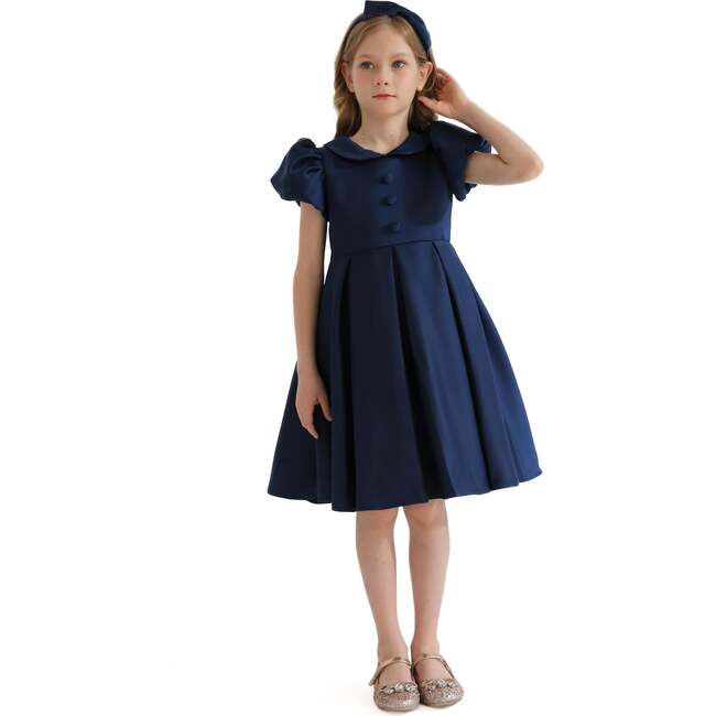 Barrymore Teacup Button Dress, Navy - Dresses - 2